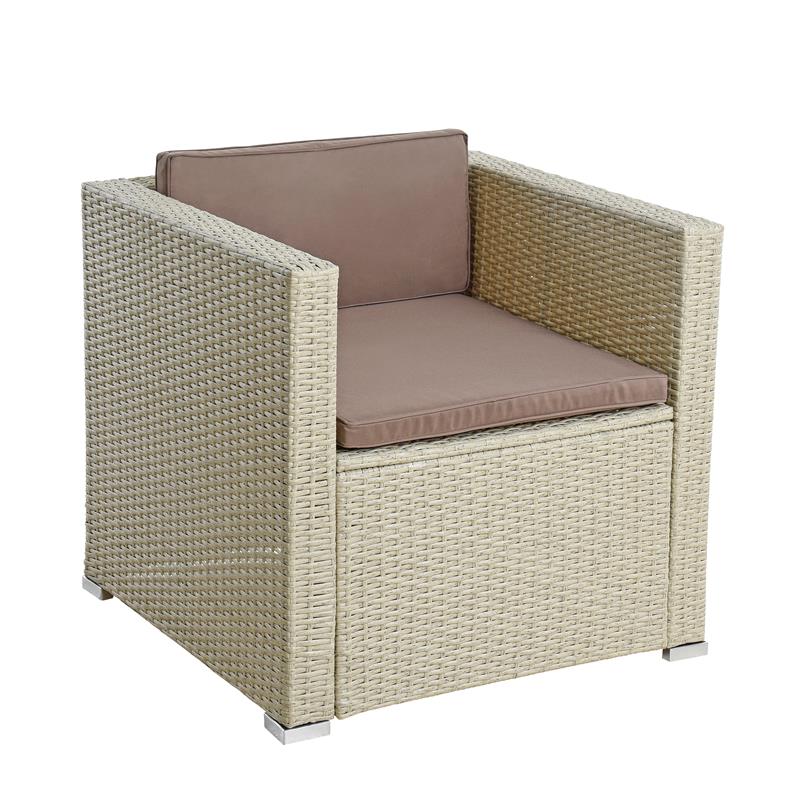 2x Poly Rattan Gartensessel Loungesessel Lounge Sessel Gartenstuhl Stuhl 2 Farbe 