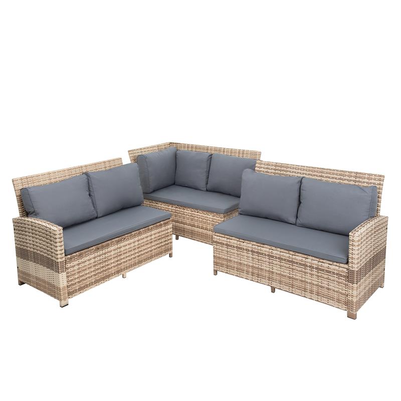 Polyrattan Essgruppe 20tlg Lounge Möbel Sofa Gartenset ...